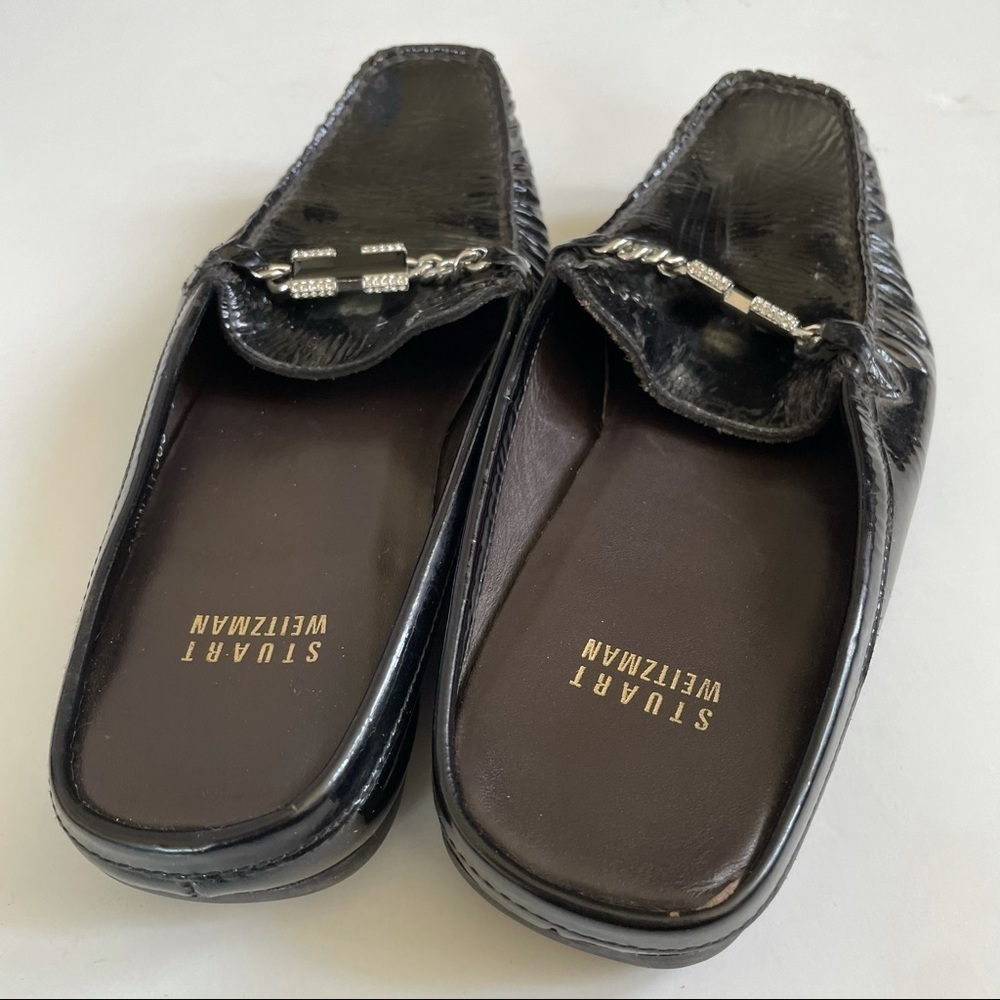 Stuart Weitzman Black Slip On Chain Link Loafer M… - image 6